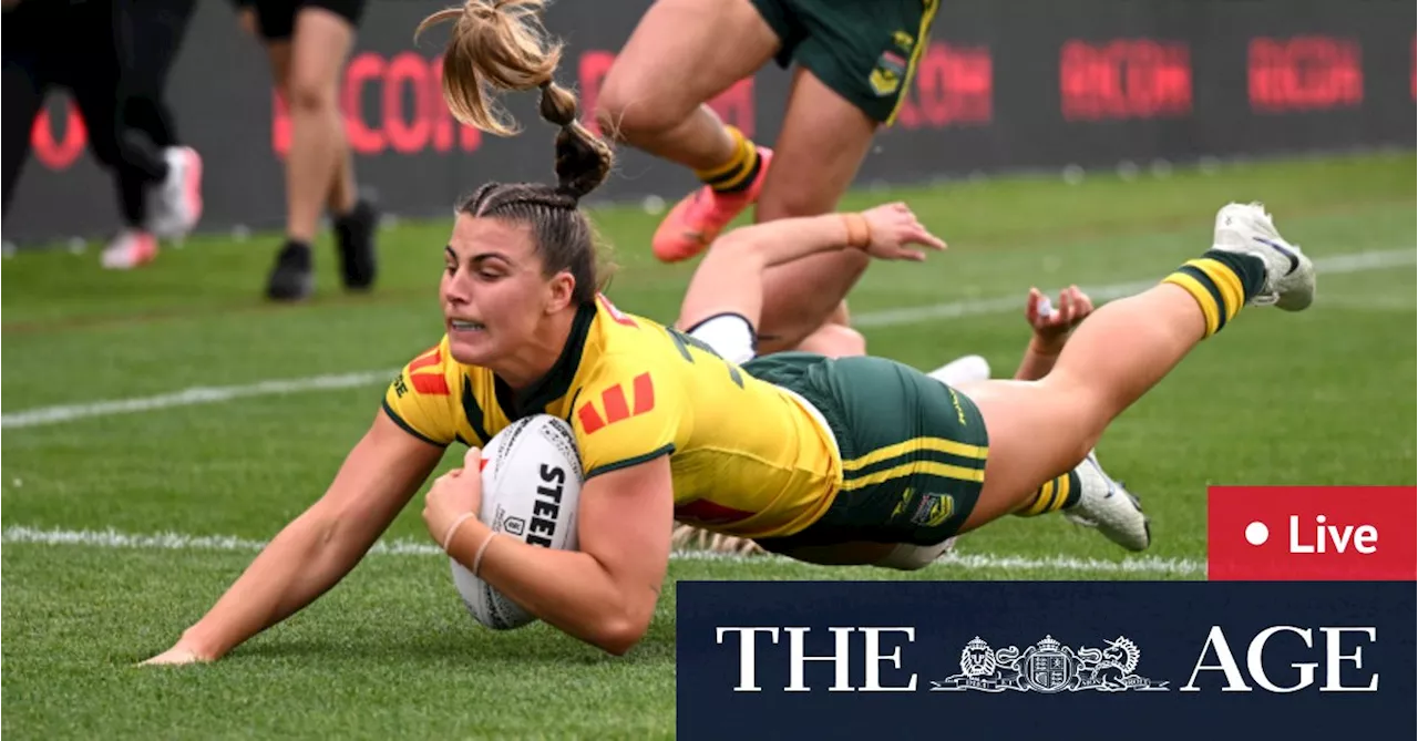 Live updates, Test rugby league: Jillaroos claim historic win, Kangaroos hunt revenge for record loss