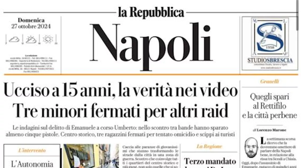 La Repubblica-Napoli: 'Il Napoli continua a vincere, Di Lorenzo piega il Lecce'