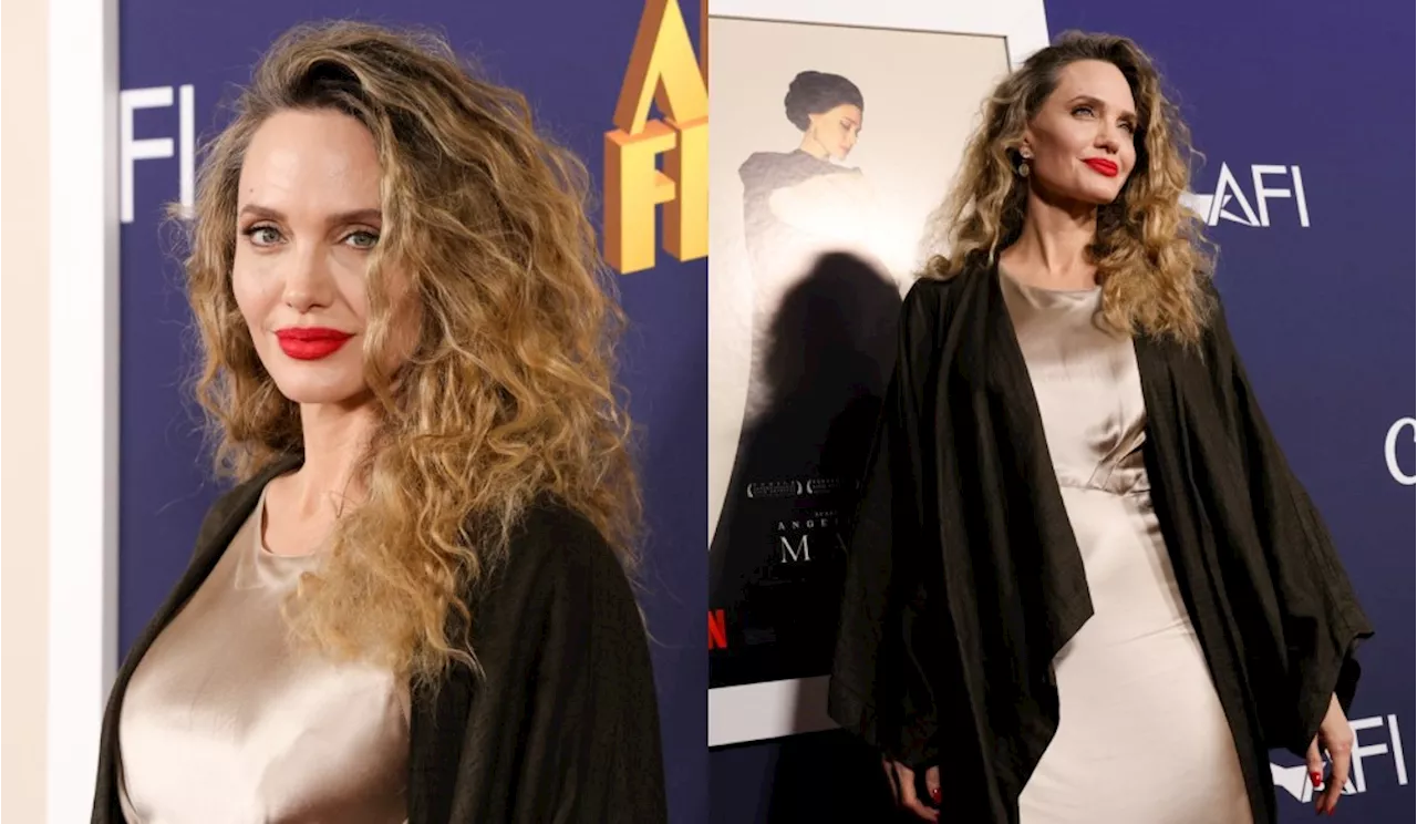 Angelina Jolie Debuts Beachy Waves in Satin Column Dress at ‘Maria’ AFI Fest 2024 Premiere