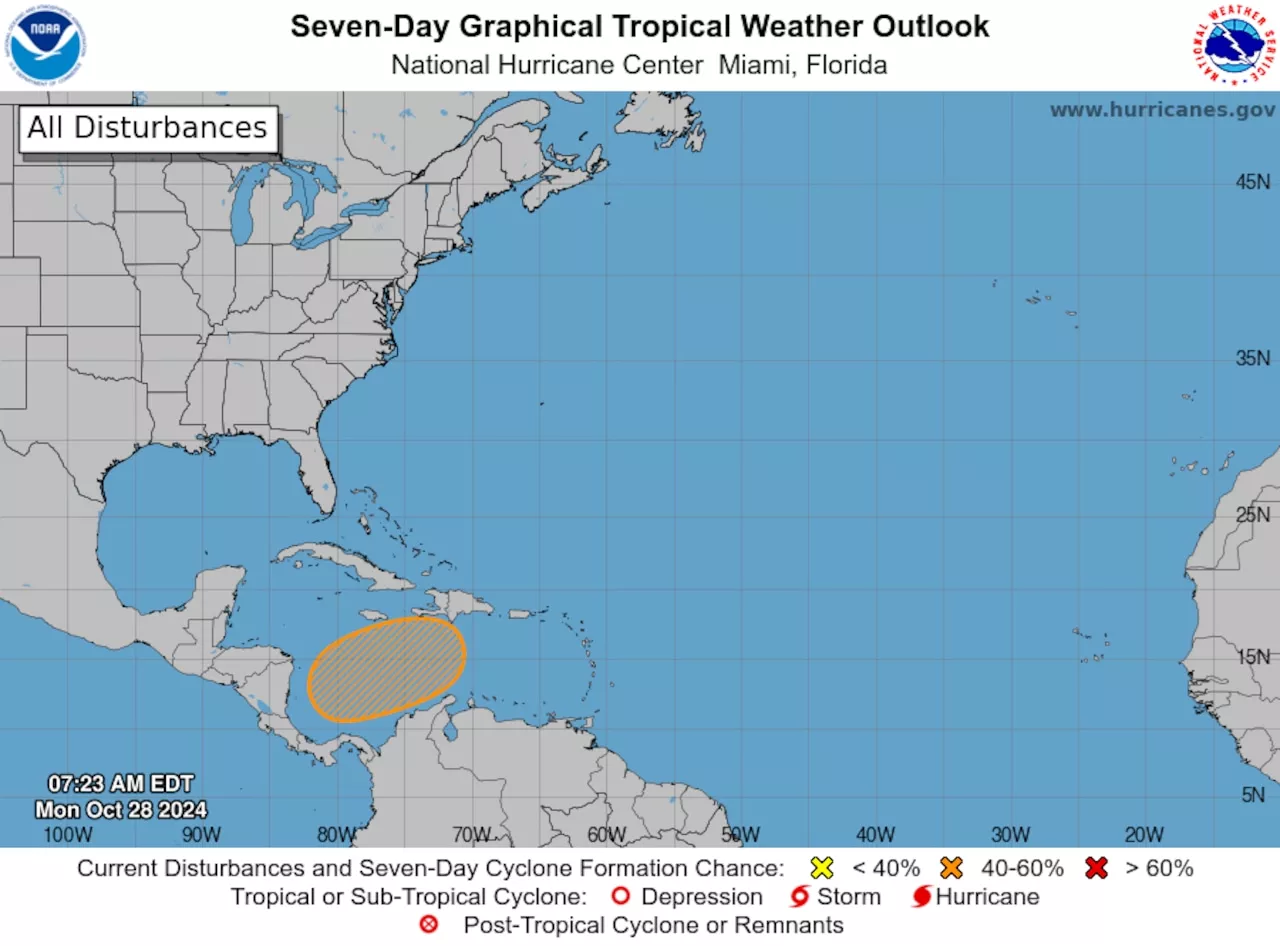 Tropical depression possible in the Caribbean later this week