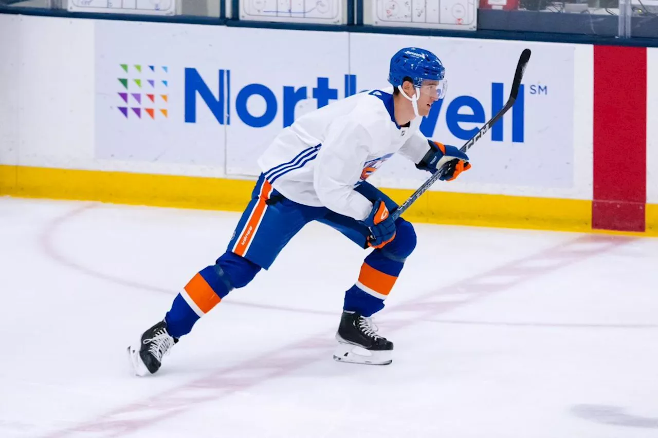 Pierre Engvall back with Islanders, has much to prove after AHL demotion