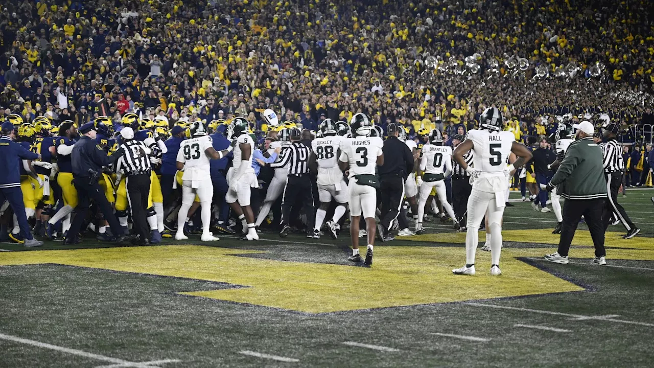 Michigan State AD asks Big Ten to investigate postgame scuffle with Michigan