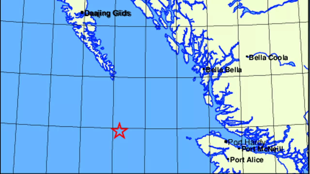 4.1 magnitude earthquake rumbles off northwest tip of Vancouver Island