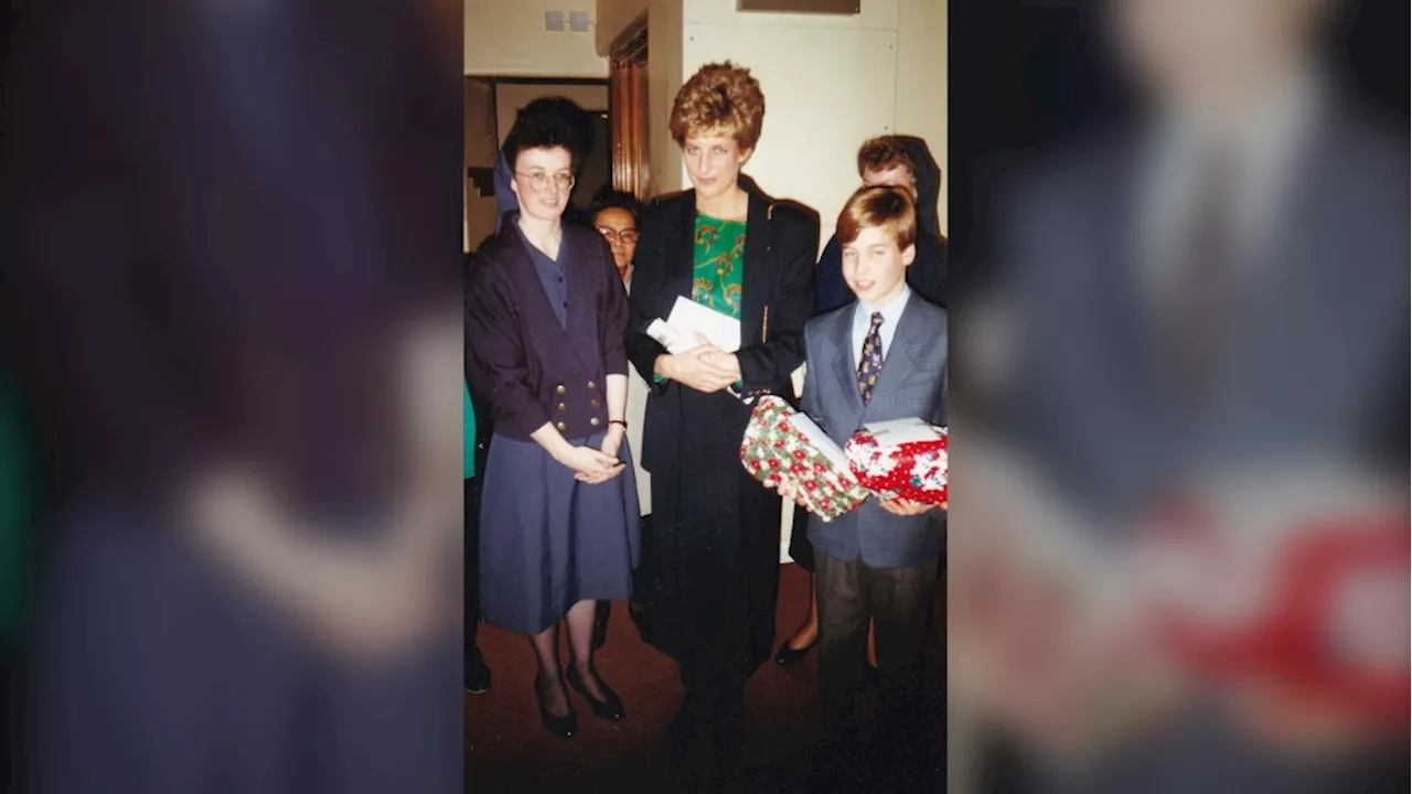 Previously unseen photos of Prince William with his mother Diana visiting homeless charity released