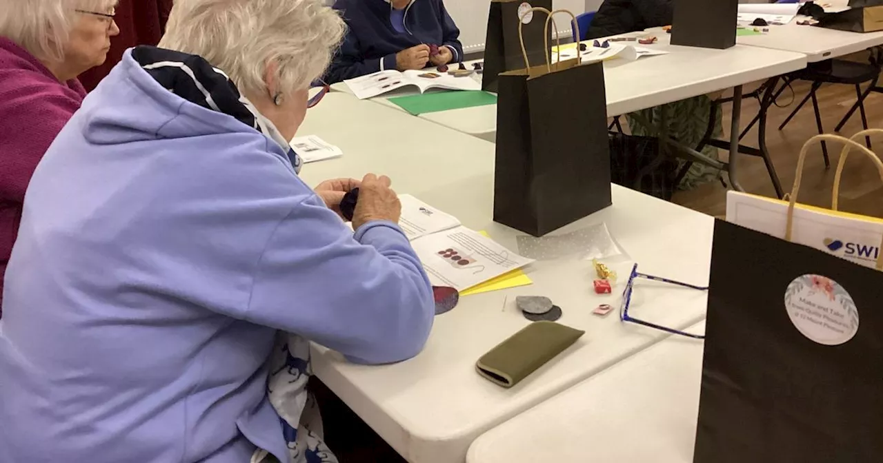 Crocketford SWI members enjoy craft evening making brooches