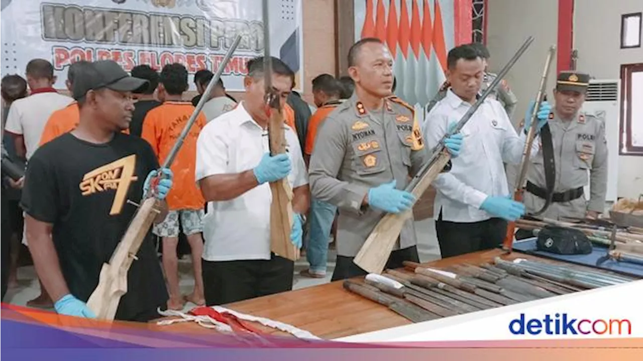 21 Orang Jadi Tersangka Bentrok Berdarah di Flores Timur, Tombak-Parang Disita