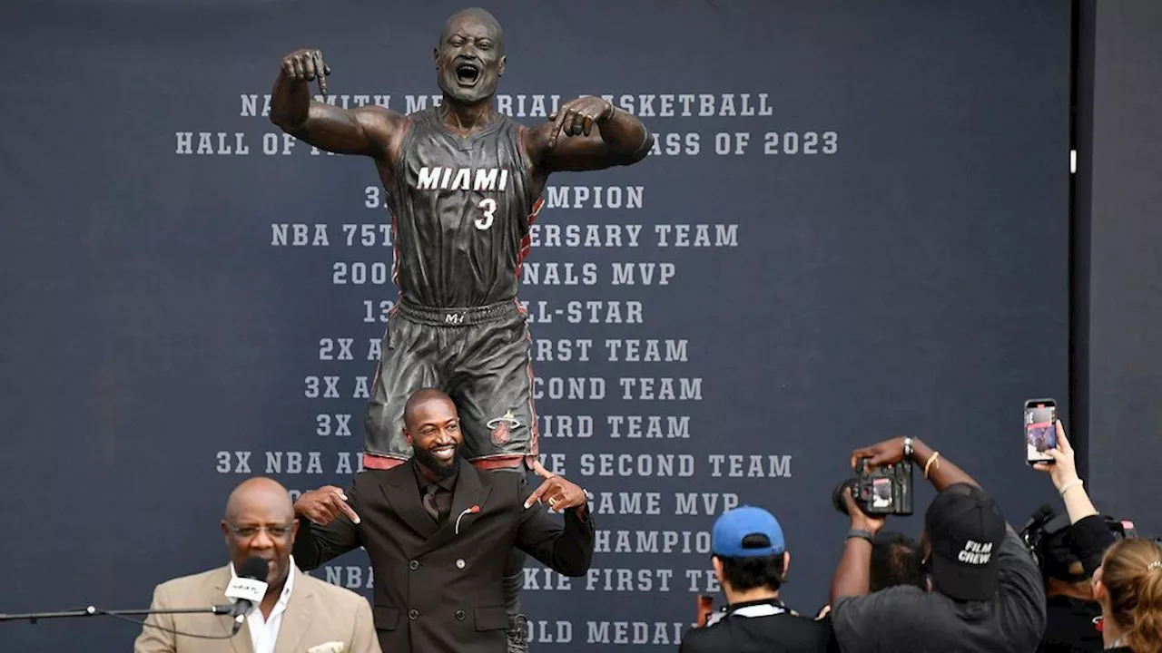 Dwyane Wade defends look of new statue amid hail of jokes