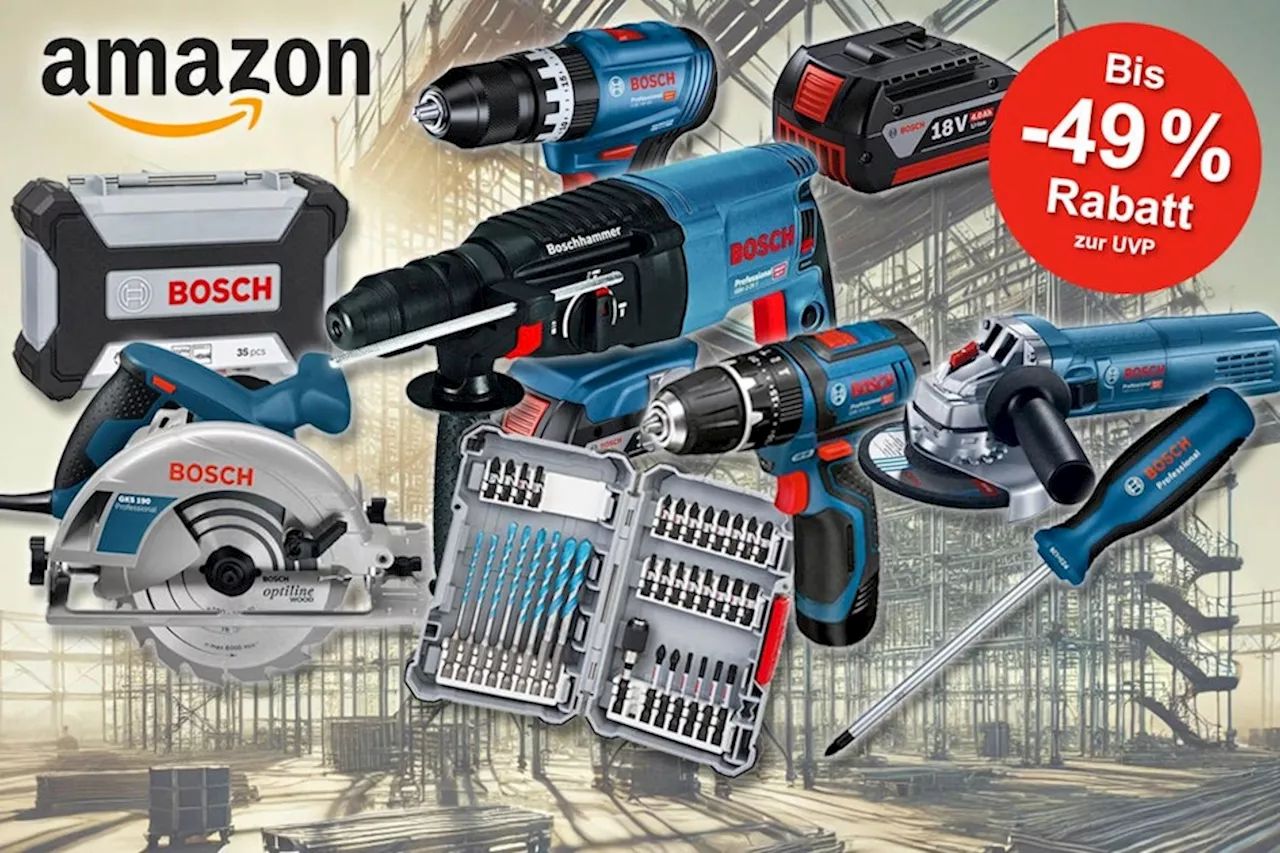 Bosch Professional Top Deals bei Amazon sichern: Jetzt die beliebten Werkzeuge im Sale bis 49% günstiger |