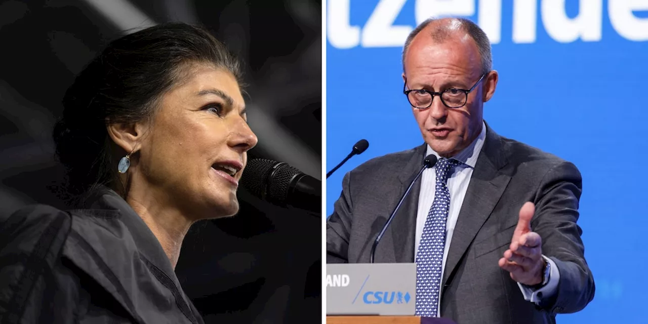 „Wagenknecht will gar nicht regieren“, poltert Merz gegen BSW-Chefin