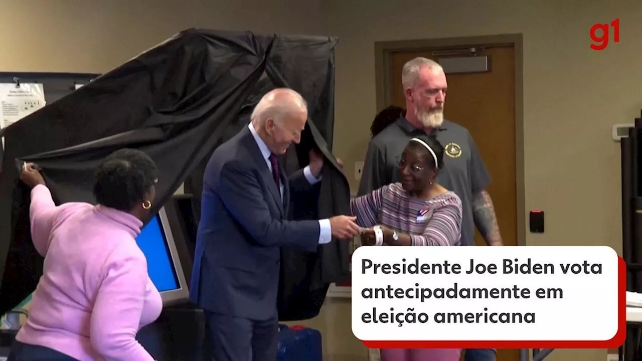 Joe Biden vota nas eleições presidenciais dos EUA de forma antecipada em Delaware