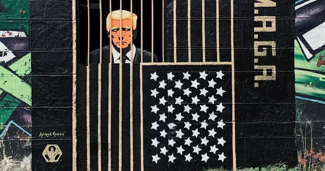 Glasgow artist imprisons Donald Trump as provocative MAGA street art appears in the Gorbals