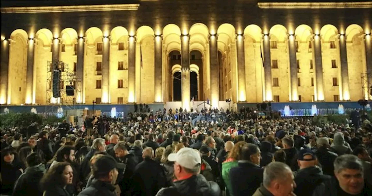 Georgians protest parliamentary elections president alleges was rigged