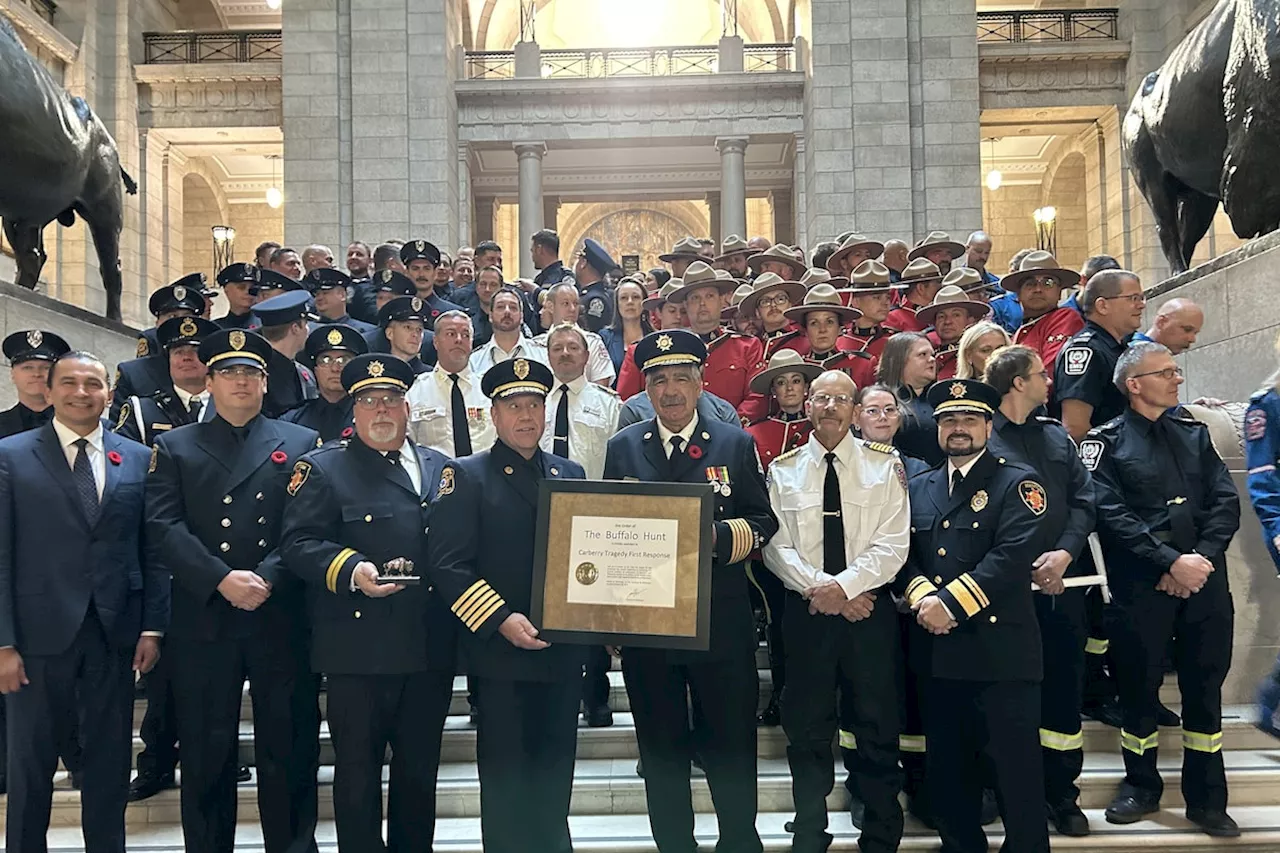 Manitoba Premier honours first responders to June, 2023, bus crash that killed 17