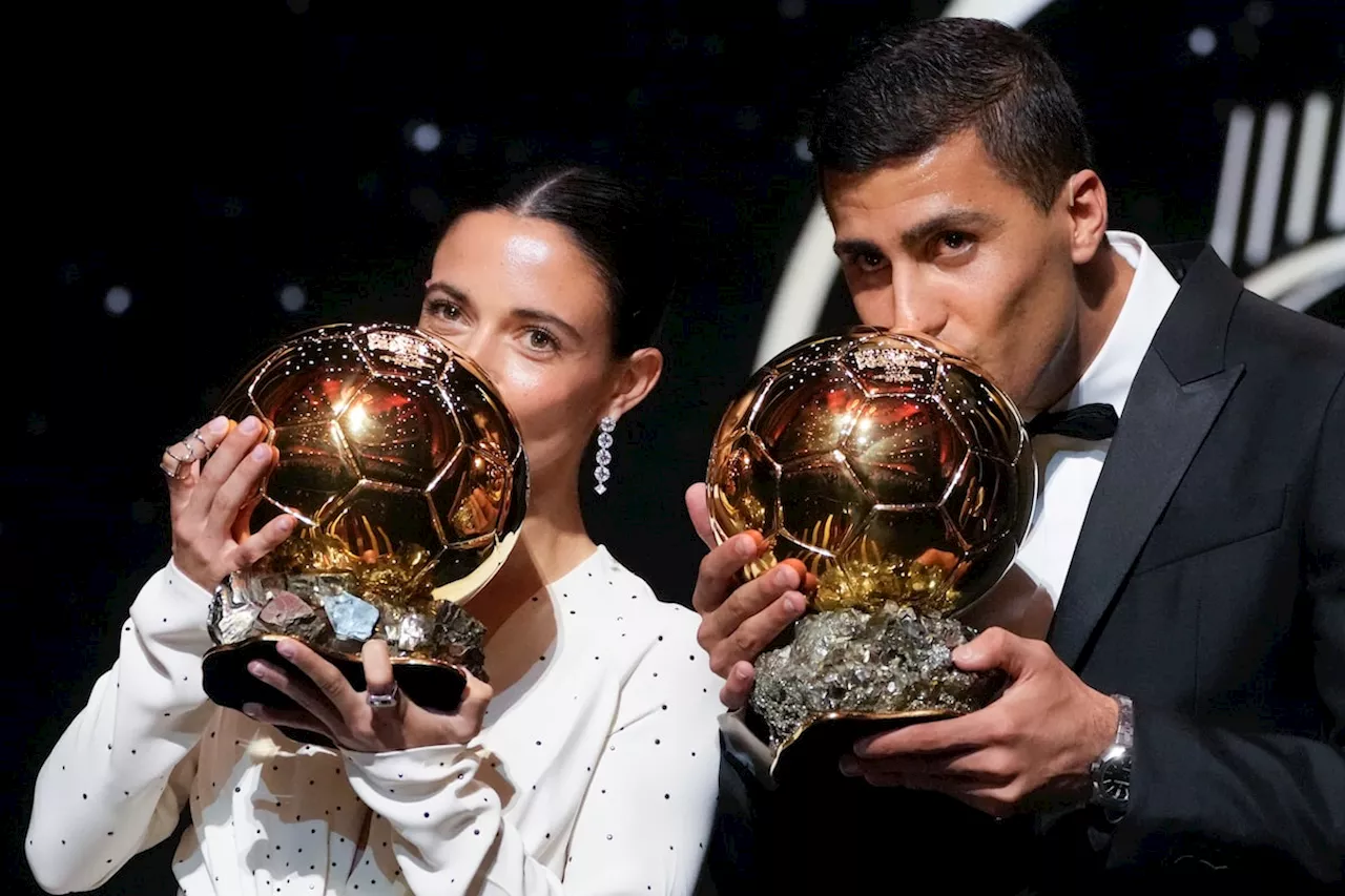 Spaniards Rodri and Bonmati win Ballon d’Or award for best men’s and women’s players in world soccer