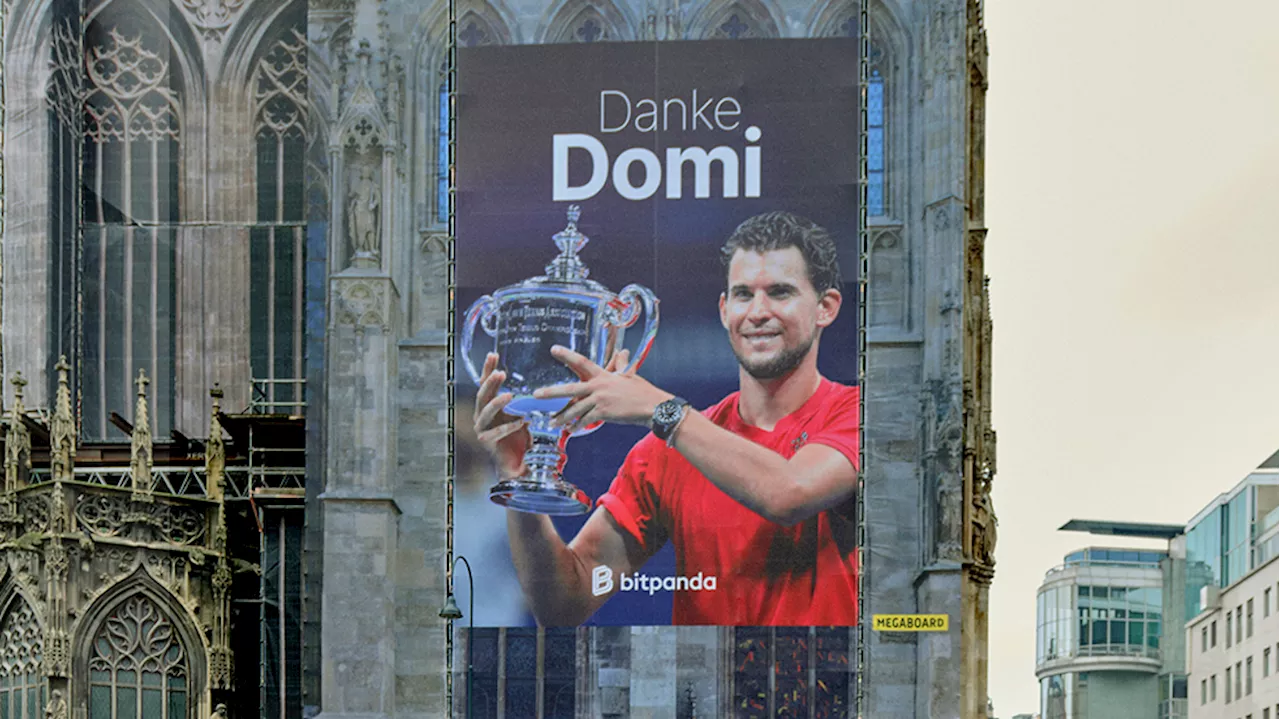 Dominic Thiem ziert für Bitpanda den Stephansdom