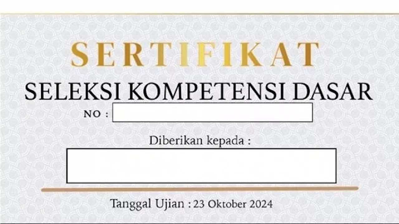 Cara Download Sertifikat SKD CPNS 2024 Resmi BKN untuk Melihat Nilai, Ini Jadwal Pengumumannya