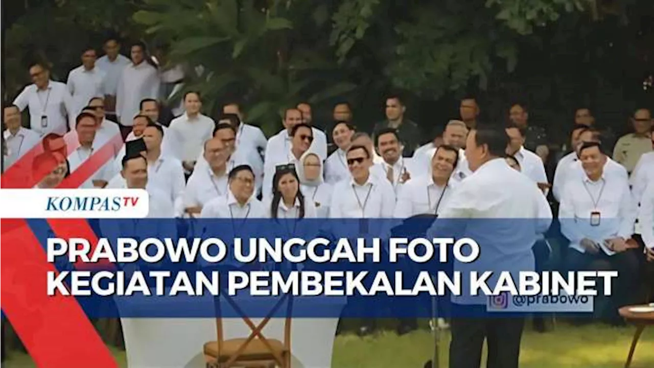 Presiden Prabowo Unggah Foto Kebersamaan Kabinet Merah Putih Saat Pembekalan di Akmil