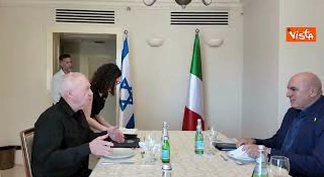 Crosetto in Israele per incontro con Ministro Difesa Gallant, le immagini