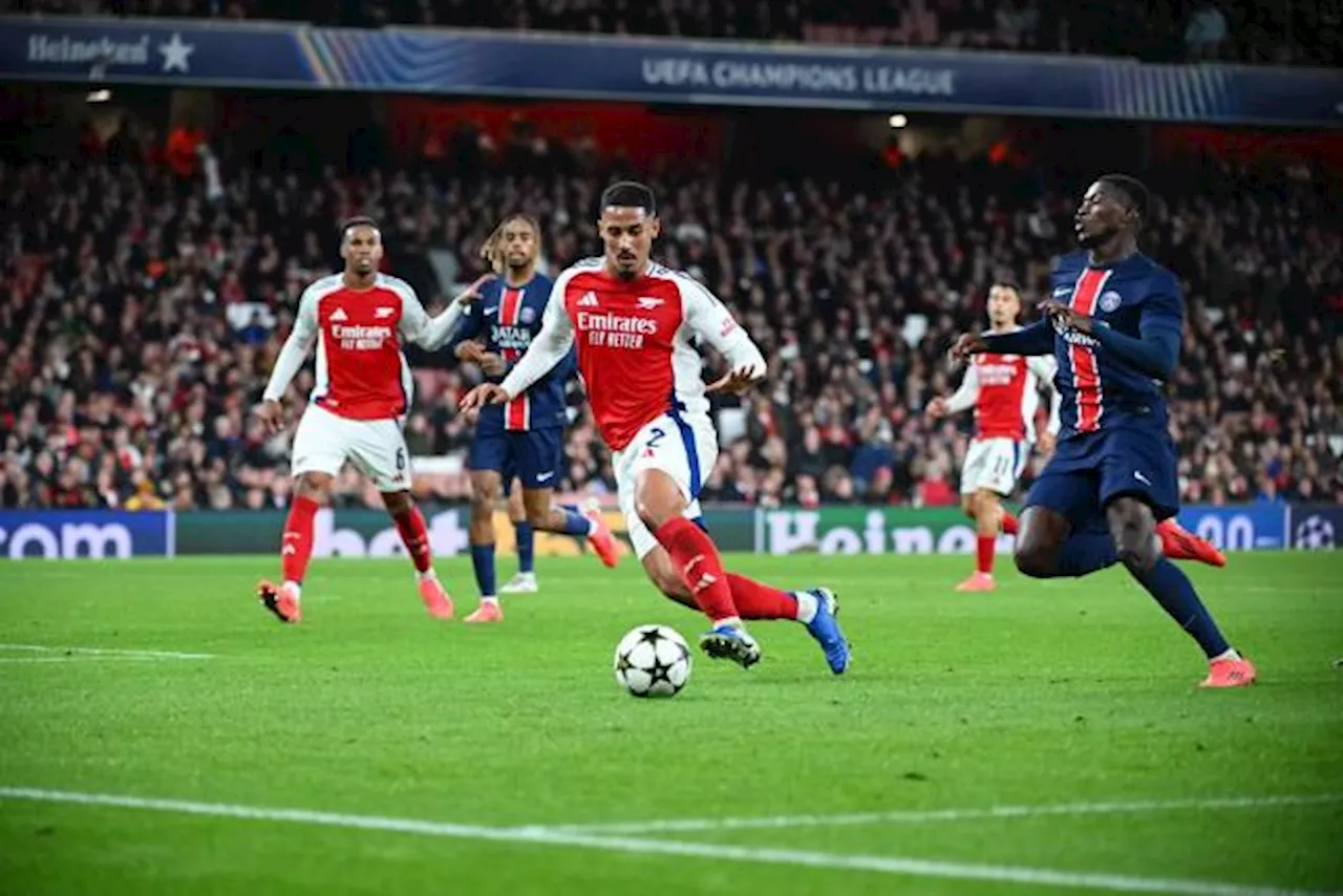 Le défenseur français d'Arsenal William Saliba classé 24e du Ballon d'Or 2024
