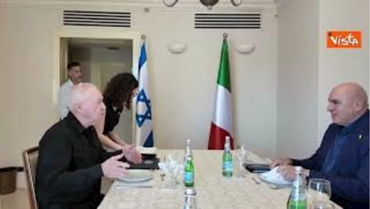 Crosetto in Israele per incontro con Ministro Difesa Gallant, le immagini