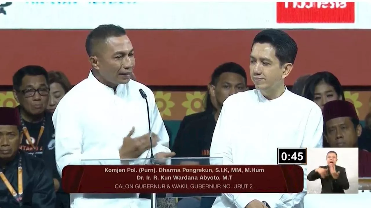 5 Janji Dharma Pongrekun-Kun Wardhana di Debat Kedua Pilgub Jakarta 2024, Usung Program Getuk Tular Adab