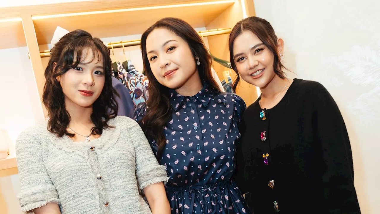 Gaya Bernadya, Ziva Magnolya, dan Zee Eks JKT48 Hadiri Re-Opening Butik Kate Spade New York