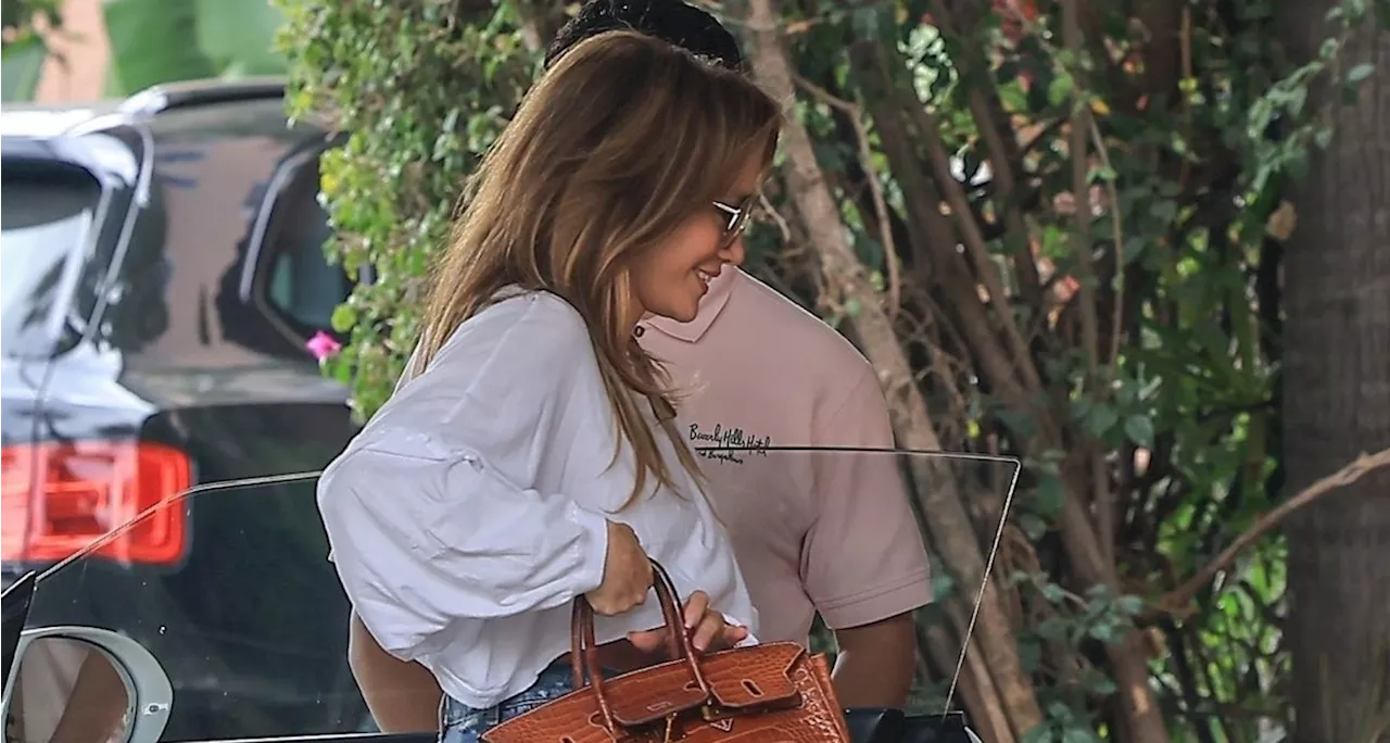 Jennifer Lopez Styles 2017's Destroyed Denim Trend With a Rare, $55,000 Birkin Bag