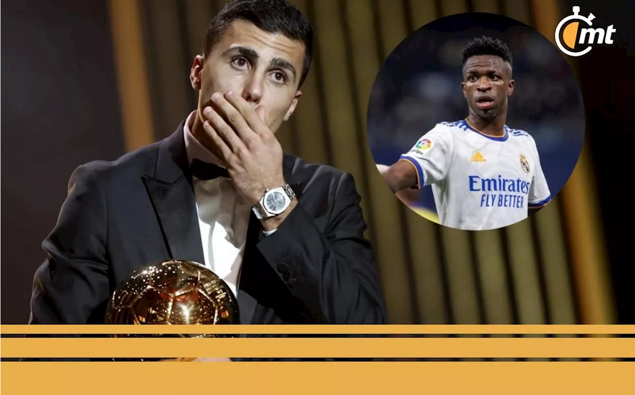 Rodri recoge premio de Balón de Oro entre gritos de 'Vinícius, Vinícius'