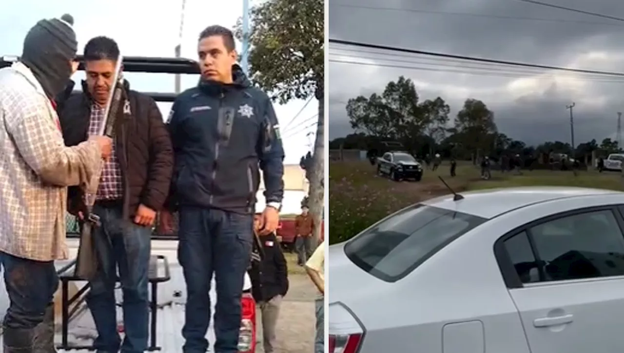 Bloqueo carretero y daño a patrullas provoca ladrón al que querían linchar en Hidalgo