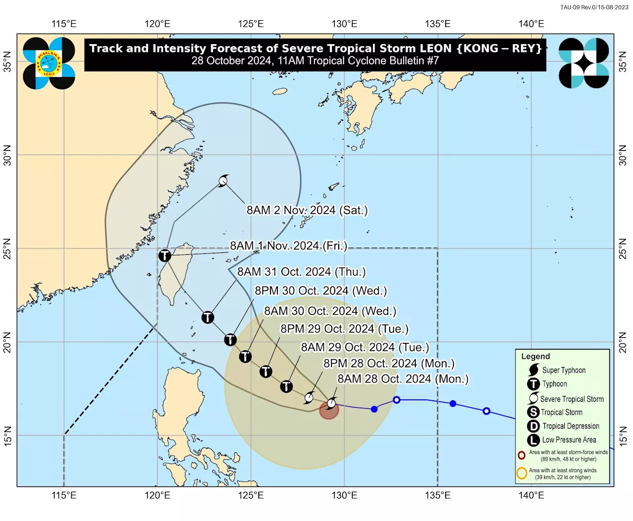 ‘Leon’ strengthens into severe tropical storm, may reach super typhoon category