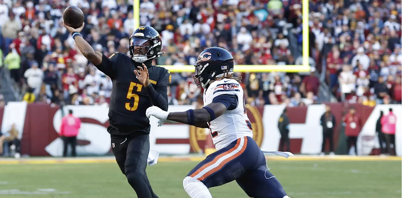 WATCH: Commanders' Jayden Daniels completes Hail Mary to stun Bears