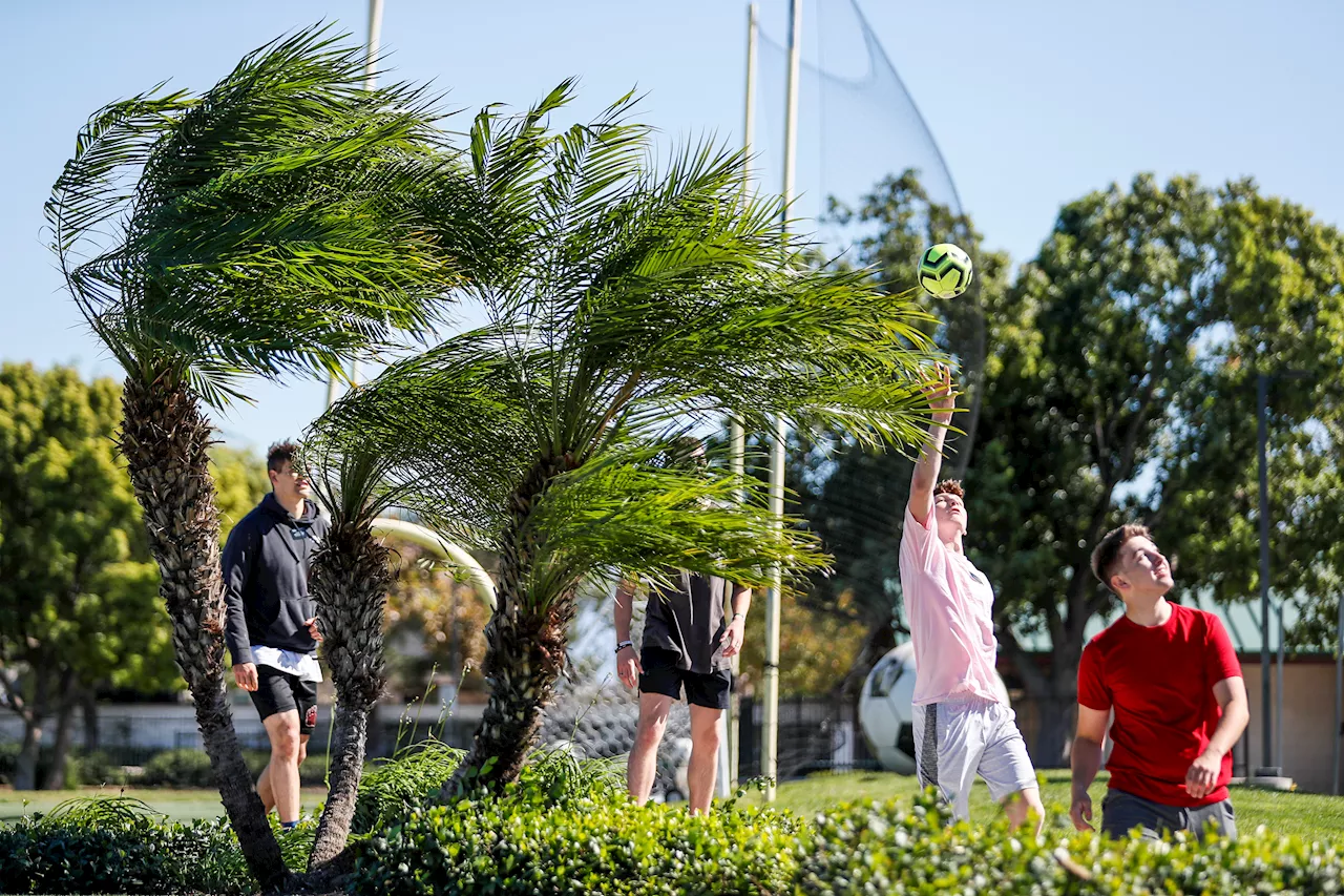 Possible showers, strong wind gusts expected Monday across Southern California