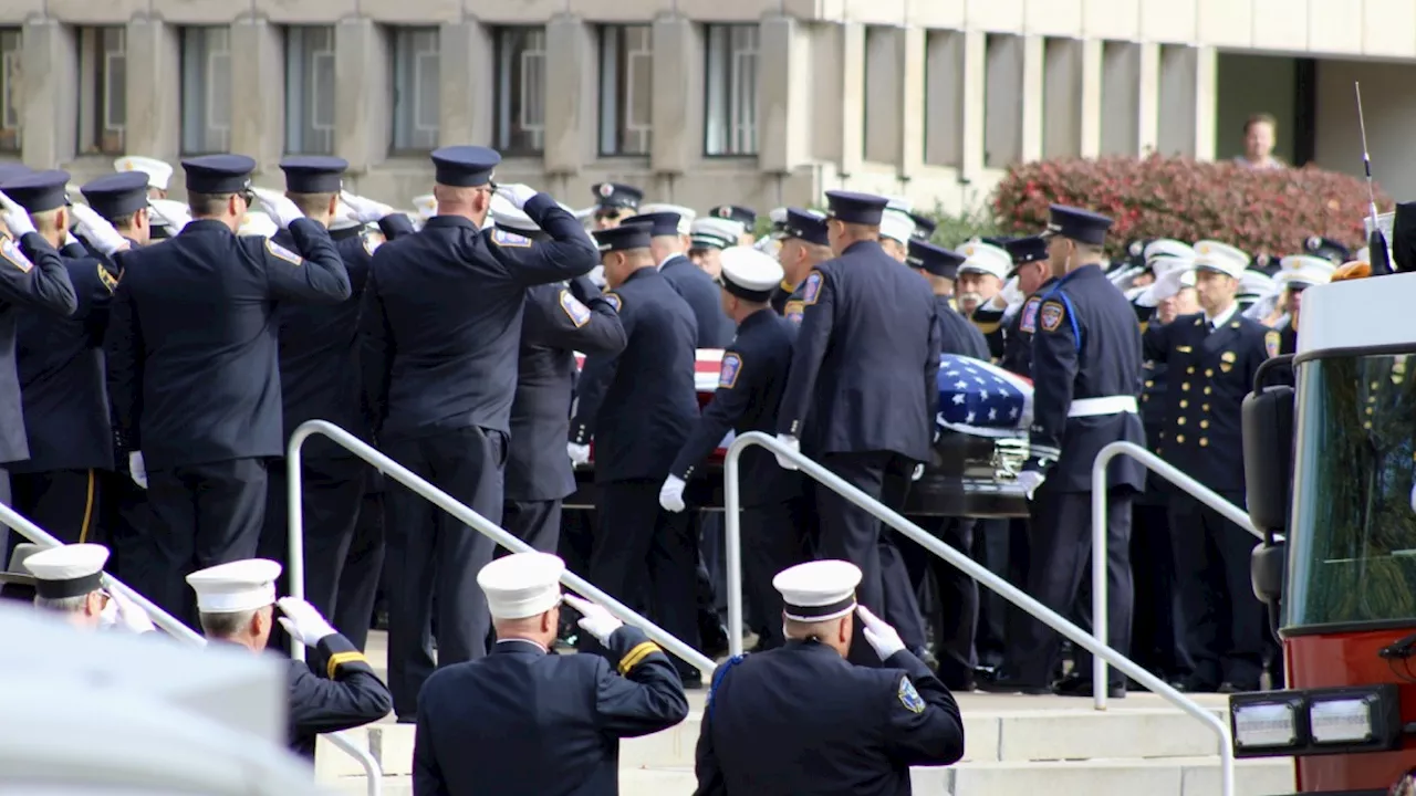 Emotional goodbye to fallen Connecticut firefighter