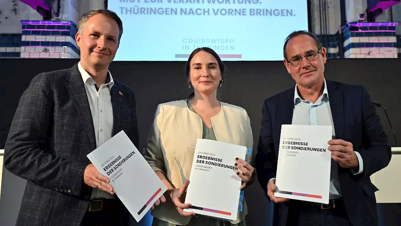 Einigung auf Friedensformel: CDU, BSW und SPD in Thüringen räumen Streitpunkte aus