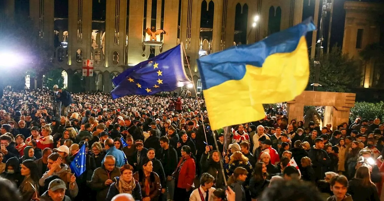 Protest in Georgien - Opposition fordert Wahlwiederholung