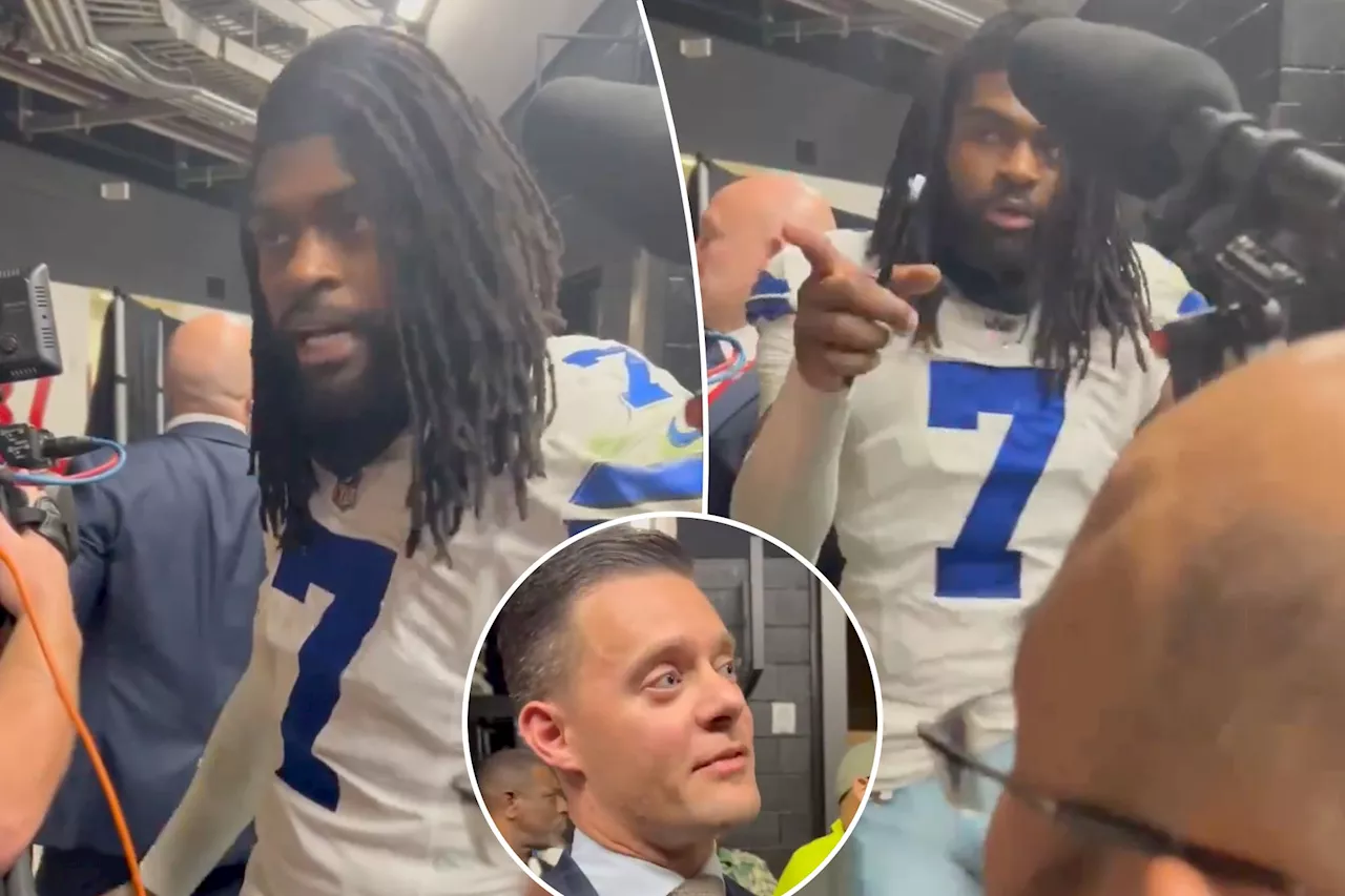 Cowboys' Trevon Diggs screams at reporter in heated scene after loss to 49ers