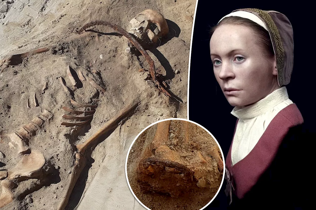 'Real-life vampire' discovered padlocked and pinned inside grave for 350 years, archaeologists reveal