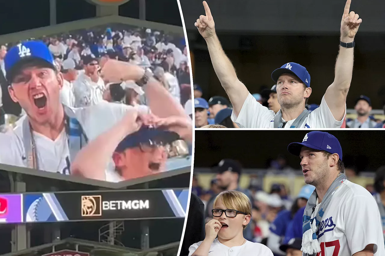 Chris Pratt makes rare outing with son Jack, 12, at Dodgers vs. Yankees game