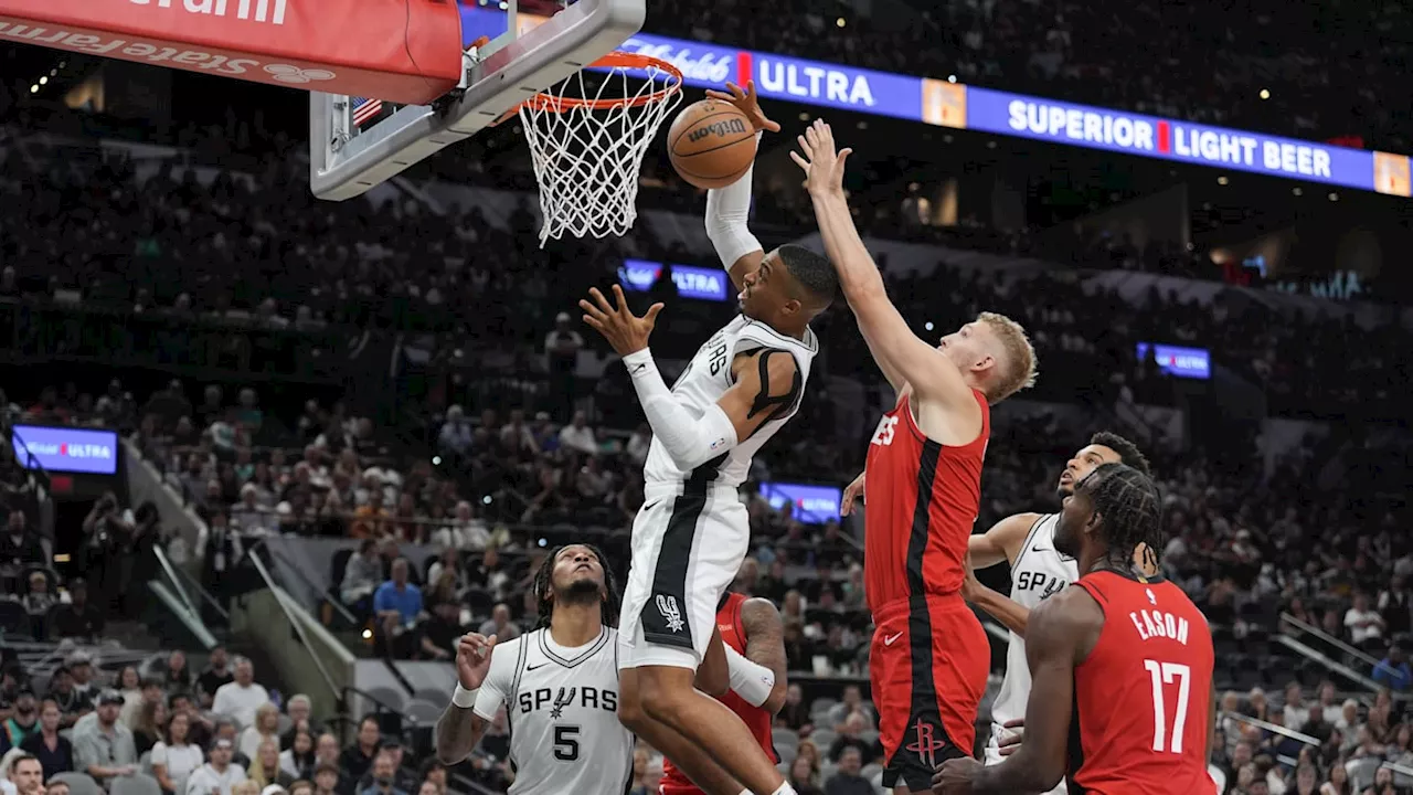 'A Lot Harder:' Stephon Castle, Spurs Ready to Face Rockets for 2nd Straight Time