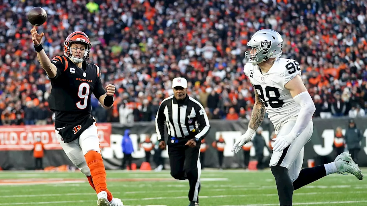 Cincinnati Bengals 7.5-Point Betting Favorites Over Las Vegas Raiders