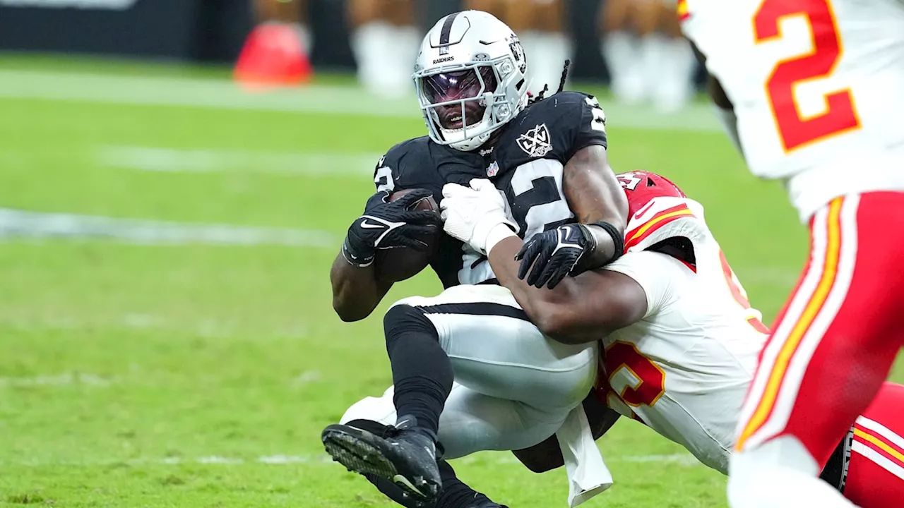 Las Vegas Raiders' rushing attacked silenced against Kansas City Chiefs