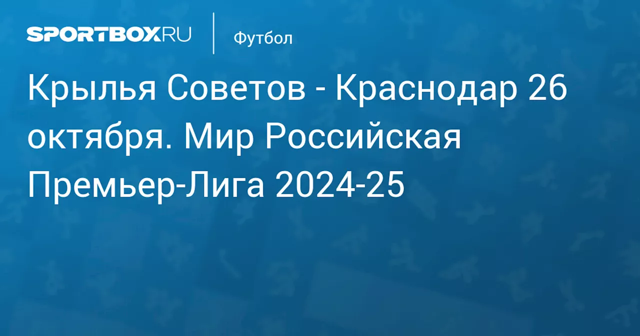 Краснодар 28 октября. Мир Российская Премьер-Лига 2024-25. Протокол матча