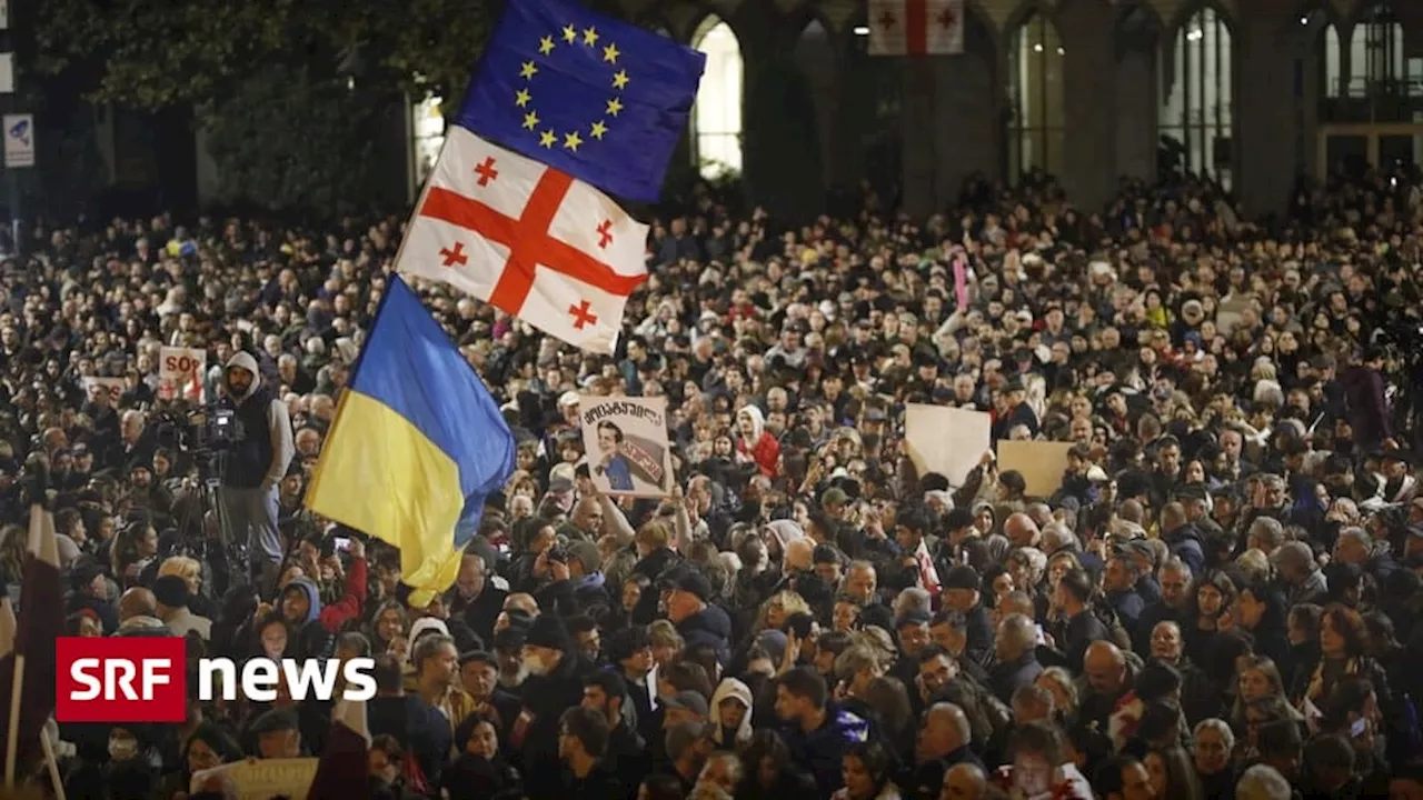 In Georgien protestieren Tausende gegen offizielles Wahlergebnis