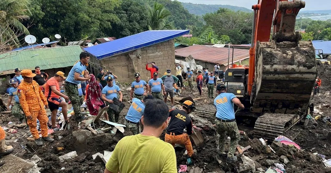 A Philippine town in the shadow of a volcano is hit by landslides it never expected