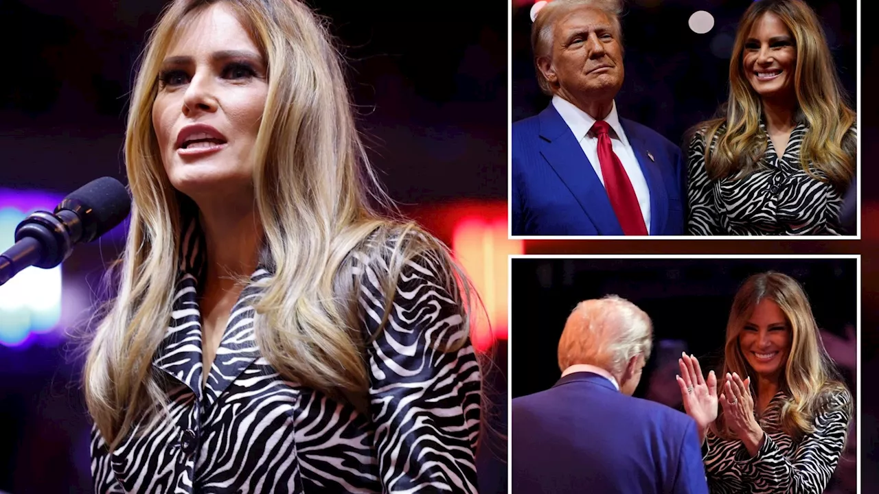 Melania Trump finally makes campaign appearance with husband Donald as she stuns at Madison Square Garden...