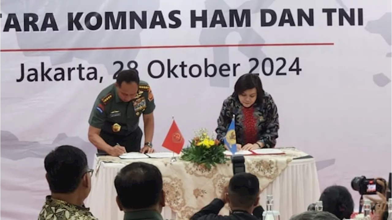 Panglima TNI Jenderal Agus Teken Kerja Sama dengan Komnas HAM, Ini Tujuannya