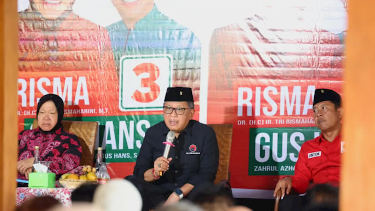 Safari Politik, Hasto Semangati Kader untuk Menangkan Risma-Gus Hans dan Pilkada di Jatim