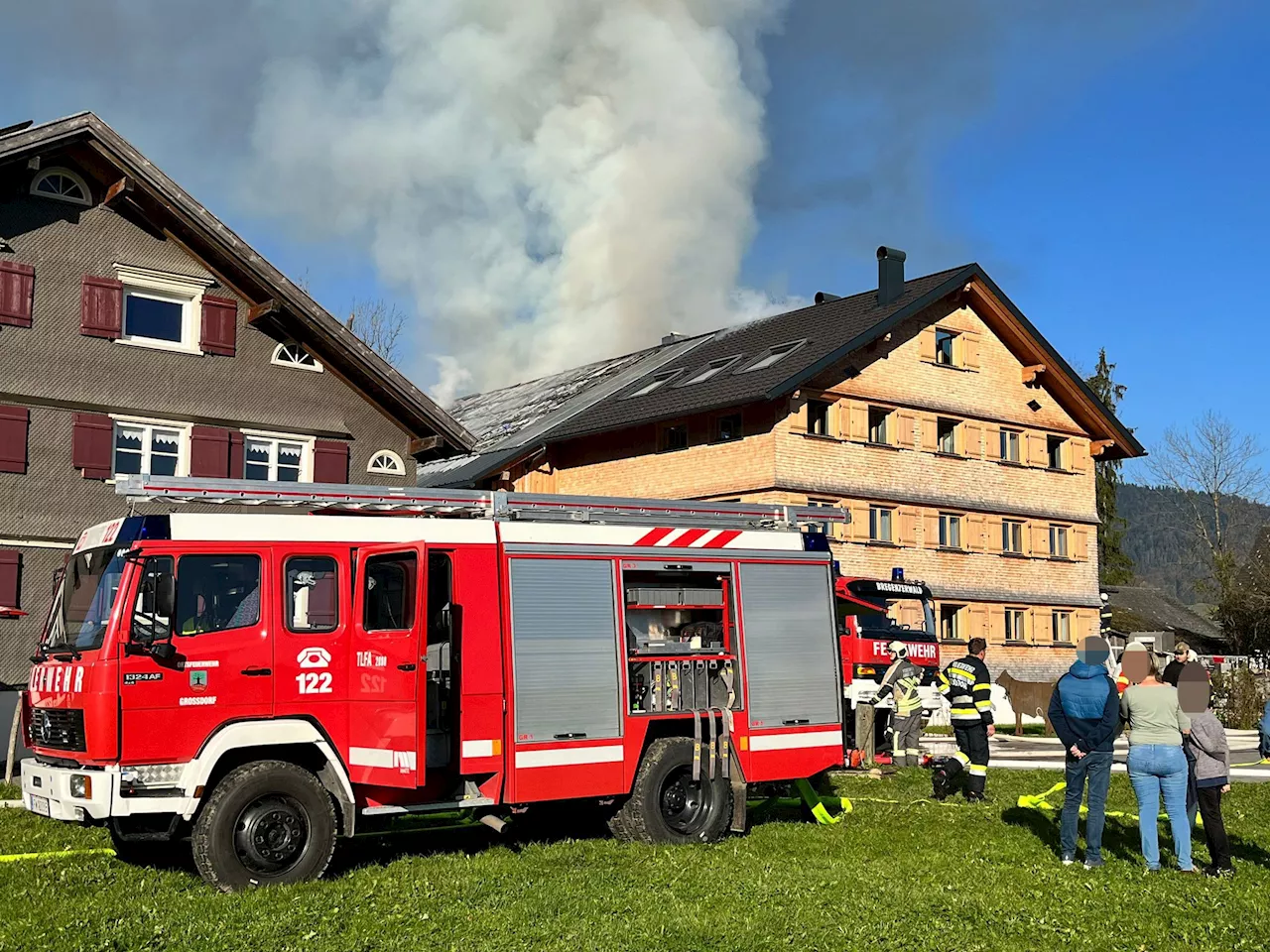 Feuerwehr-Großeinsatz in Andelsbuch