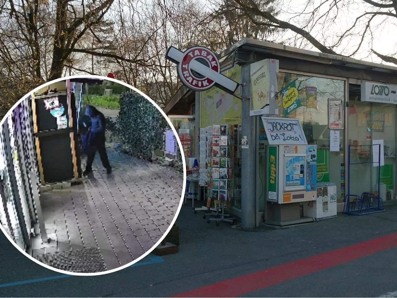 Grenzkiosk Höchst: Überwachungskamera filmte dreisten Automaten-Dieb