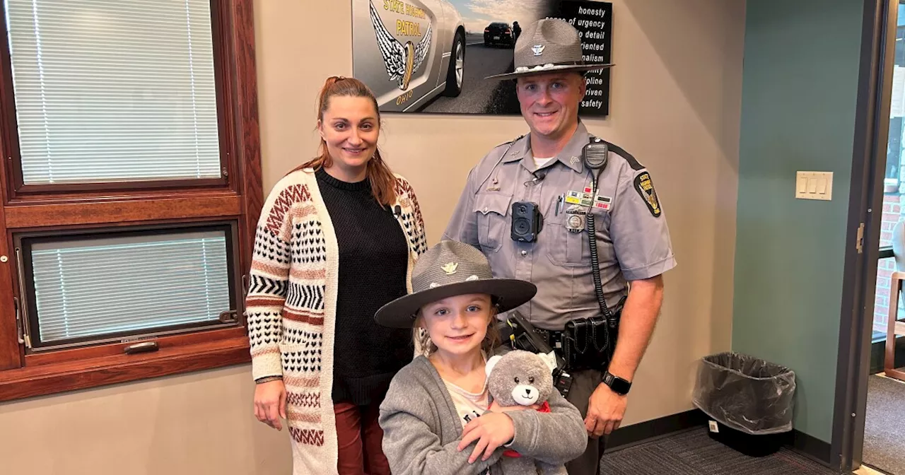 Mother thanks Ohio State Highway Patrol Trooper after he helps her deal with postpartum depression